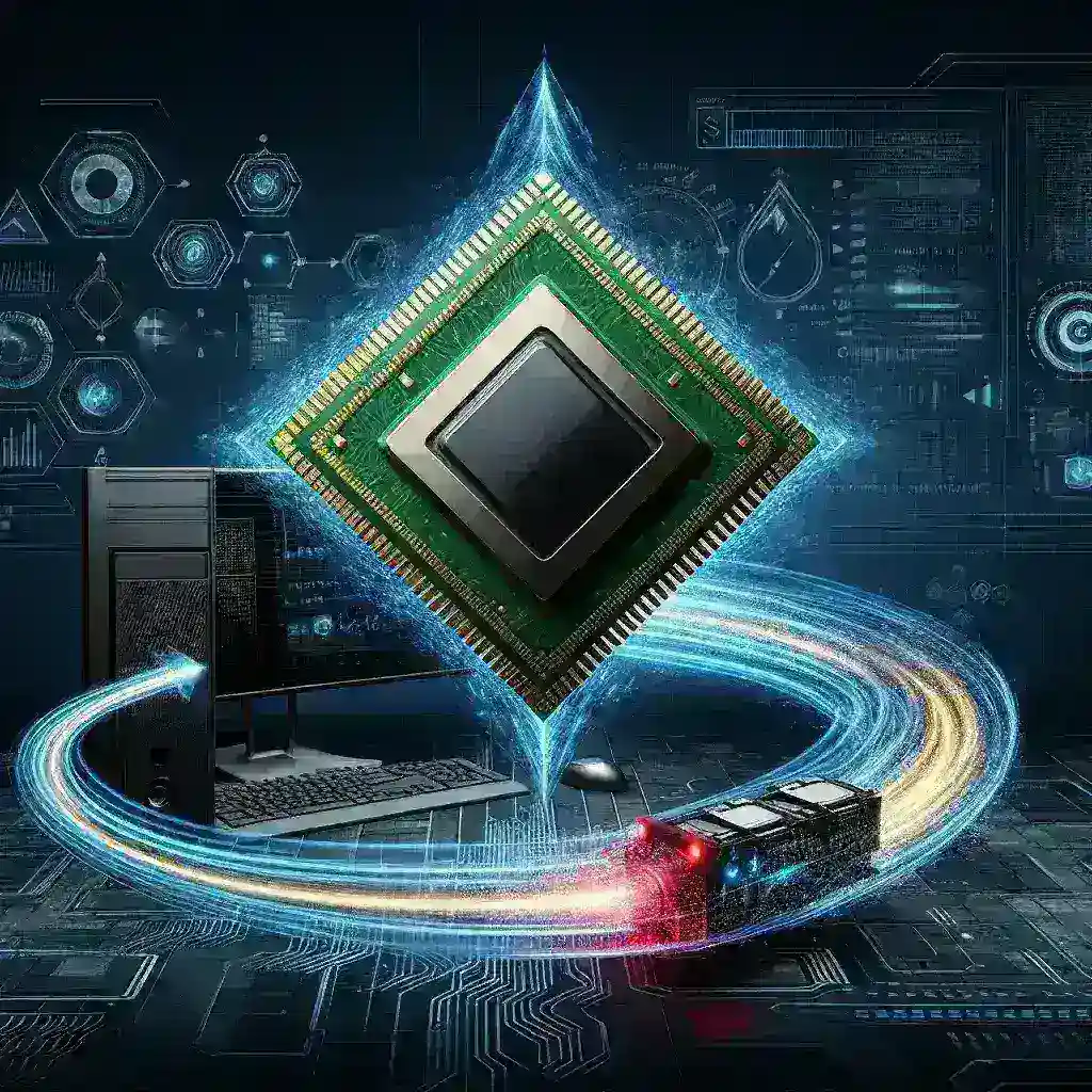 "Gráfico que ilustra la estrategia móvil de Nvidia aprovechando su experiencia en gráficos de escritorio, mostrando dispositivos móviles y tecnologías gráficas avanzadas en un entorno digital."