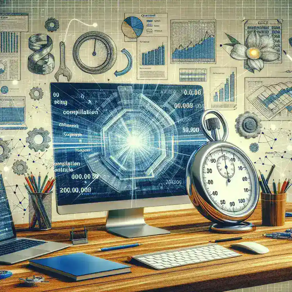 "Gráfico ilustrativo de plataformas para monitorear tiempos de compilación y construcción en desarrollo de software, destacando herramientas y métricas clave para optimizar el proceso."