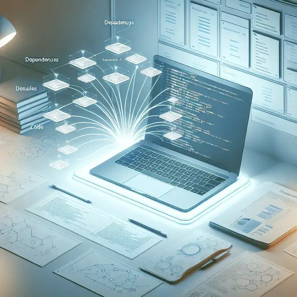 "Gráfico ilustrativo mostrando las principales plataformas de análisis de dependencias en código utilizadas por desarrolladores, con características y comparativas visuales para mejorar la gestión de proyectos de software."