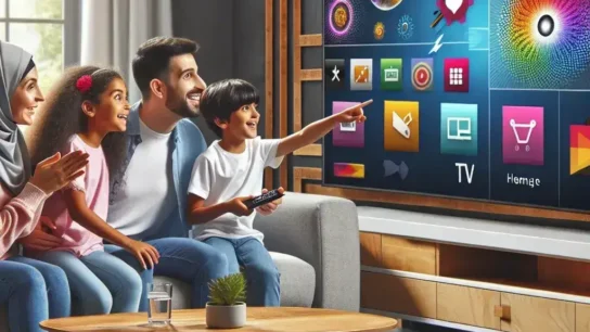 "Movistar launches interactive television service with customization features - showcasing user-friendly interface and personalized viewing options."