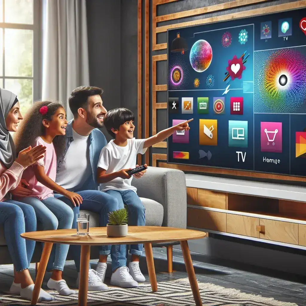 "Movistar launches interactive television service with customization features - showcasing user-friendly interface and personalized viewing options."