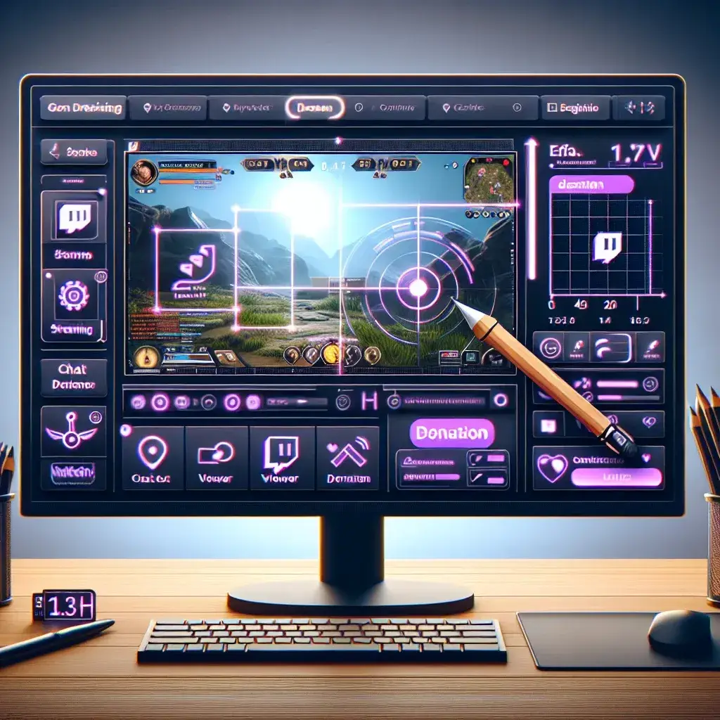 "Imagen de ejemplo de superposiciones personalizadas para transmisiones en Twitch, mostrando un diseño atractivo y profesional que mejora la experiencia del espectador."
